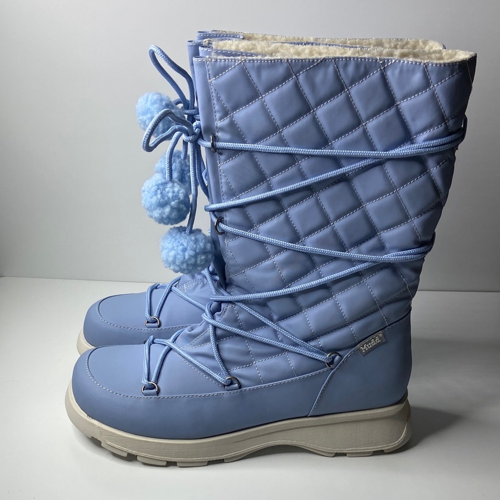 Mudd Light Blue Quilted Winter Boots